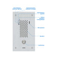 Aiphone Aiphone IX-SSA - SIP Compatible Flush Mounted IP Door Station Vandal Resistant Stainless Steel Cover IX-SSA