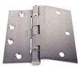 BEST F173 4.5 x 4.5 Steel Half Surface Hinge with Removable Pin and Plain Bearing in 652 Satin Chrome finish, angled perspective view showing barrel and leaf detail