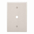 Eaton 93896-BOX Telephone and coaxial wallplate, Stainless steel, 0.37" Hole Cutout, Stainless steel, Single- gang, Oversize, ED Box