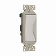 Eaton 9503WS Aspire designer switch, #12 to 14 AWG, 15A, Residential, 120/277V, Side and push, White satin, Fan, LED, INC, FLR, MLV, ELV, CFL, Halogen, Three-way, Three-way, Polycarbonate