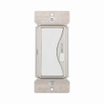 Eaton 9531WS slide dimmer, No neutral required, #14 -12 AWG, Flush, 120 Vac, Back and side, Maintained, White satin, 60 Hz, ELV, Single-pole, Three-way, Single-phase, Polycarbonate, 600W 646027