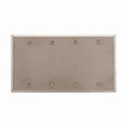 Eaton 93154-BOX Blank wallplate, Stainless steel, Blank Cutout, Stainless steel, Four- gang, Standard, ED Box