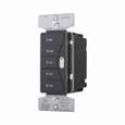 Eaton 9590SG Aspire minute timer, 5, 10, 15, 30, and 60 minute default time settings, 15A, 120V, Wire leads, Five button, Silver granite, Load type: Incandescent, halogen, MLV, ELV, fluorescent, CFL, LED, Single-pole, Polycarbonate, 1800W