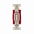 Eaton AH1221W Arrow Hart industrial grade toggle switch, #14-10 AWG, 20A, Industrial, Flush, 120/277V, Back and side, Screw, White, Single-Pole, Single-Pole, Brass, Polycarbonate