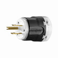 Eaton AH5266 Arrow Hart ultra grip straight blade plug, #18 - #12 AWG, 15A, Industrial, 125V, Back wire, Black, Brass, Nylon, 5-15P, Two-pole, three-wire, grounding, Screw, 0.33-0.66", Nylon, Core pack