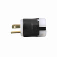 Eaton AH5266 Arrow Hart ultra grip straight blade plug, #18 - #12 AWG, 15A, Industrial, 125V, Back wire, Black, Brass, Nylon, 5-15P, Two-pole, three-wire, grounding, Screw, 0.33-0.66", Nylon, Core pack