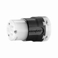 Eaton AH5269 Arrow Hart ultra grip straight blade connector, #16 - #12 AWG, 15A, Industrial, 125V, Back wire, Black, Brass, Nylon, 5-15R, Two-pole, three-wire, grounding, Screw, 0.33-0.66", Nylon, Core pack
