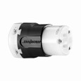 Eaton AH5269 Arrow Hart ultra grip straight blade connector, #16 - #12 AWG, 15A, Industrial, 125V, Back wire, Black, Brass, Nylon, 5-15R, Two-pole, three-wire, grounding, Screw, 0.33-0.66", Nylon, Core pack