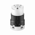 Eaton AH5269 Arrow Hart ultra grip straight blade connector, #16 - #12 AWG, 15A, Industrial, 125V, Back wire, Black, Brass, Nylon, 5-15R, Two-pole, three-wire, grounding, Screw, 0.33-0.66", Nylon, Core pack