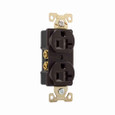 Eaton AH5352B Arrow Hart extra heavy-duty industrial specification grade duplex receptacle, #14-10 AWG, 20A, Industrial, Flush, 125V, Back and Side, Brown, Brass, Nylon, 5-20R, Duplex, Screw, Nylon, Core pack
