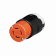Eaton AHCL1430C Arrow Hart Color Coded Locking Connector, #14-8 AWG, 30A, Industrial, 125/250V, Back, Orange, Black, Ultra grip, Nylon, L14-30, Three-pole, Four-wire, Nylon, 0.38 - 1.16" (9.5 - 29.5mm), -40°C (w/o impact) to 60°C (-40°F to 140°F)