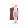 Eaton AH1221GY Arrow Hart industrial grade toggle switch, #14-10 AWG, 20A, Industrial, Flush, 120/277V, Back and side, Screw, Gray, Single-Pole, Single-Pole, Brass, Polycarbonate