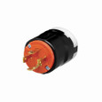 Eaton AHCL1430P Arrow Hart Color Coded Locking Plug, #14-8 AWG, 30A, Industrial, 125/250V, Back, Orange, Black, Ultra grip, Nylon, L14-30, Three-pole, Four-wire, Nylon, 0.38 - 1.16" (9.5 - 29.5mm), -40°C (w/o impact) to 60°C (-40°F to 140°F)