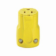Eaton AH5369Y Arrow Hart quick grip straight blade connector, #16-12 AWG, 20A, Industrial, 125V, Back wire, Yellow, Brass, Polycarbonate with thermoplastic housing, 5-20R, Two-pole, three-wire, grounding, Screw, 0.33-0.66", Nylon, Core pack Eaton AH5369Y Arrow Hart quick grip straight blade connector, #16-12 AWG, 20A, Industrial, 125V, Back wire, Yellow, Brass, Polycarbonate with thermoplastic housing, 5-20R, Two-pole, three-wire, grounding, Screw, 0.33-0.66", Nylon, Core pack