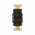 Eaton AH5462B Arrow Hart extra heavy-duty industrial specification grade duplex receptacle,#14-10 AWG,20A,Industrial,Flush,250V,Back and Side,Brown,Brass,High-impact nylon face,Glass-filled nylon base,6-20R,Duplex,Screw,Nylon,Core pack