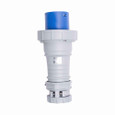 Eaton AH4100P9W Arrow Hart pin and sleeve plug, IP69K Rated, #4 -1/0 AWG, #12 - #16 AWG (pilot), 100A, 3Ø 250V, Back wire, Blue, Nickel plated brass, IP67, Nylon, 3-pole, 4-wire, 0.97-1.94in (2.46-5.00cm), Male, 10 HP, Nylon, 3PH