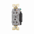 Eaton AHIG5362GY Arrow Hart extra heavy-duty industrial specification grade duplex receptacle,#14-10 AWG,20A,Flush,125V,Back and side,Gray,Brass,High-impact nylon face,Glass-filled nylon base,5-20R,Screw,Core pack,Isolated ground
