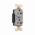 Eaton AHIG5362GY Arrow Hart extra heavy-duty industrial specification grade duplex receptacle,#14-10 AWG,20A,Flush,125V,Back and side,Gray,Brass,High-impact nylon face,Glass-filled nylon base,5-20R,Screw,Core pack,Isolated ground