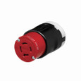 Eaton AHCL1620C Arrow Hart Color Coded Locking Connector, #14-8 AWG, 20A, Industrial, 480 V, Back, Red, Black, Ultra grip, Nylon, L16-20, Three-pole, Four-wire, Nylon, 0.38 - 1.16" (9.5 - 29.5mm), -40°C (w/o impact) to 60°C (-40°F to 140°F)