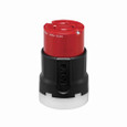 Eaton AHCL1620C Arrow Hart Color Coded Locking Connector, #14-8 AWG, 20A, Industrial, 480 V, Back, Red, Black, Ultra grip, Nylon, L16-20, Three-pole, Four-wire, Nylon, 0.38 - 1.16" (9.5 - 29.5mm), -40°C (w/o impact) to 60°C (-40°F to 140°F)