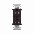 Eaton AHTR5362B Arrow Hart extra heavy-duty industrial specification grade duplex receptacle,#14-10 AWG,20A,Industrial,Flush,125V,Back and Side,Brown,Brass,High-impact nylon face,Glass-filled nylon base,5-20R,Duplex,Screw,Nylon,Core pack