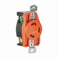 Eaton AHIGL530R locking receptacle, #14-8 AWG, 30A, Industrial, 125V, Back and side wiring, Orange, Single, L5-30, Two-pole, Three-wire, Glass-filled nylon