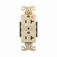 Eaton AHIG5362V Arrow Hart extra heavy-duty industrial specification grade duplex receptacle,#14 to 10 AWG,20A,Flush,125V,Back and side,Ivory,Brass,High-impact nylon face,Glass-filled nylon base,5-20R,Two-pole,three-wire,grounding,Screw,Core pack