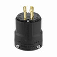 Eaton AHL1620PBK locking plug, #14-8 AWG, 20A, Industrial, 480V, Back wiring, Black, Ultra grip, L16-20, Three-pole, Four-wire, Nylon