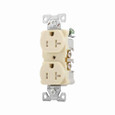 Eaton AHTR5362V Arrow Hart extra heavy-duty industrial specification grade duplex receptacle,#14-10 AWG,20A,Industrial,Flush,125V,Back and Side,Ivory,Brass,High-impact nylon face,Glass-filled nylon base,5-20R,Duplex,Screw,Nylon,Core pack