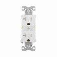 Eaton AHTR5362W Arrow Hart extra heavy-duty industrial specification grade duplex receptacle,#14-10 AWG,20A,Industrial,Flush,125V,Back and Side,White,Brass,High-impact nylon face,Glass-filled nylon base,5-20R,Duplex,Screw,Nylon,Core pack