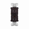 Eaton AHTR5262B Arrow Hart extra heavy-duty industrial specification grade duplex receptacle,#14-10 AWG,15A,Flush,125V,Back and side,Brown,Brass,High-impact nylon face,Glass-filled nylon base,5-15R,Two-pole,three-wire,grounding,Screw,Nylon,Core pack