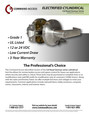 Command Access Command Access CLCR Storeroom Clutch Function, Grade 1 Electric Cylindrical Complete Lock, SFIC/LFIC, Cal Royal Genesys CAT CLCR