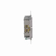 Eaton BR15GY commercial specification grade duplex receptacle, #14 to 10 AWG, 15A, Commercial, Flush, 125V, Back and side, Gray, Brass, High-impact nylon, PVC, 5-15R, Duplex, Screw, PVC, Core pack