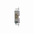 Eaton BR15GY commercial specification grade duplex receptacle, #14 to 10 AWG, 15A, Commercial, Flush, 125V, Back and side, Gray, Brass, High-impact nylon, PVC, 5-15R, Duplex, Screw, PVC, Core pack