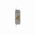 Eaton BR15GY commercial specification grade duplex receptacle, #14 to 10 AWG, 15A, Commercial, Flush, 125V, Back and side, Gray, Brass, High-impact nylon, PVC, 5-15R, Duplex, Screw, PVC, Core pack