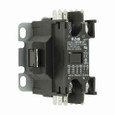 Eaton C25CNB130T definite purpose contactor, Quick, 30A, 277 Vac, 60 Hz, Open with metal mounting plate, Compact, single-pole w/shunt, 30A, Contactor, Single-pole, 40A, Binding head screw and quick connect terminals (side-by-side), Non-reversing