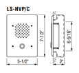 Aiphone LS-NVP/C - 3-Gang Sub Station, Vandal Resistant