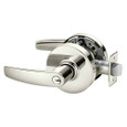 Sargent 10XG24 Grade 1 Single Cylinder Heavy Duty Cylindrical Lock – B Lever, G Rose, Bright Chromium finish (26), front three-quarter view with latchbolt extended