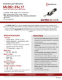 Command Access MLRK1-FAL17 Motorized Latch Retraction Kit - spec sheet showing voltage, wire run, built-in REX, and device cutdown details for Falcon 1690/1790 and First Choice 3600/3700 Series