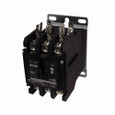 Eaton C25DRE250T definite purpose contactor, Quick, 50A, 24 Vac, 50/60 Hz, Open with DIN rail mounting adapter, 15-50A, two- and 3P, 50A, Contactor, 3P, 65A, Box lugs (posidrive setscrew) and quick connect terminals (vertical-in-line), Non-reversing