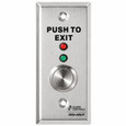Alarm Controls Alarm Controls TS-10 & TS-11 Series - Vandal Resistant Request to Exit Station, 3/4" Diameter Metal Button, "PUSH TO EXIT" with LEDs ACT-TS-10