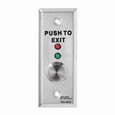 Alarm Controls Alarm Controls TS-10 & TS-11 Series - Vandal Resistant Request to Exit Station, 3/4" Diameter Metal Button, "PUSH TO EXIT" with LEDs ACT-TS-10