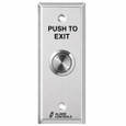 Alarm Controls Alarm Controls TS-12 & TS-13 Series - Vandal Resistant Request to Exit Station, 3/4" Diameter Metal Button, "PUSH TO EXIT" ACT-TS-12