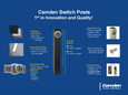 Camden Camden CM-48 Series Dual Switch Prep, 48" Tall Mounting Post CM-48-ESU