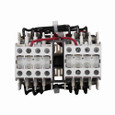 Eaton CE55DNS3AB XT IEC contactor, 18A, 110-120 Vac, 50-60 Hz, 1NO-1NC, 18A, Frame D, 55 mm, 50-60 Hz, 1 hp, Side, Three-pole, Reversing, No overload relay, Freedom, Contactor