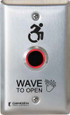 Camden Camden ValueWave CM-221 Series/A42 Hand Icon/'Wave to Open' Text/Active Wheelchair Symbol Faceplate Touchless Switch CM-221-A42