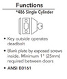 Sargent Sargent 486 Series - Cylinder x Blank Function Heavy Duty Deadbolt, Grade 1 SGT-486