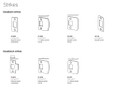 Falcon H2101 compatible deadbolt and deadlatch strike options chart showing part numbers 10-094, 10-092, 10-095, 10-116, 10-001, 10-026, and 10-027