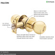 Falcon Falcon X301 - Privacy Lock - Heavy Duty Non-Keyed Cylindrical Lock, Grade 1 FAL-X301