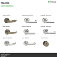 Falcon MA311 Privacy, Bedroom or Bath Lock - Grade 1 Non-Keyed Mortise Lock